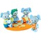 Hape: Wonderland Elephant Family - 4 Animal Articulated Figurines, Wooden Toys, Floor Mat & Eating Accessories, Green Planet Explorers, Kids Age 3+